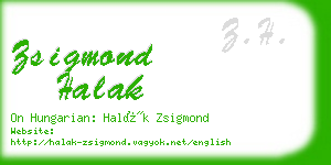 zsigmond halak business card